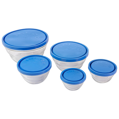 Borgonovo Lambada Bowl 5pc Set Blue