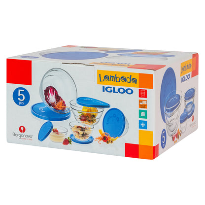 Borgonovo Lambada Bowl 5pc Set Blue