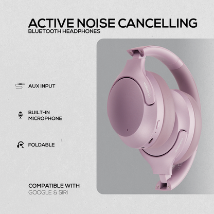 Volkano Odyssey ANC Bluetooth Wireless Headphone - Rose Gold