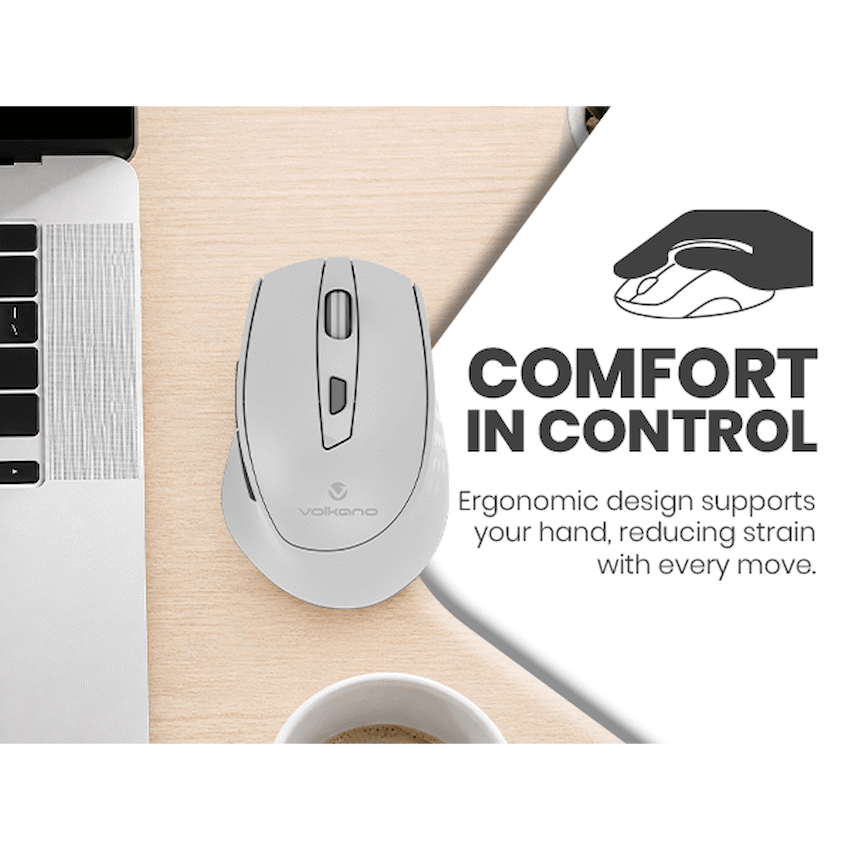 Volkano Chrome Series Wireless Mouse - Gray