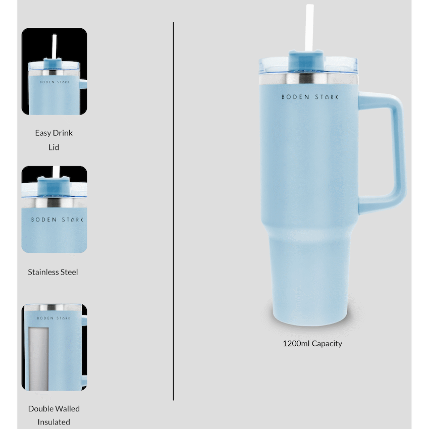 Boden Stark 1200ml Travel Mug - Blue