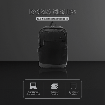 Volkano Roma 15.6" Smart Laptop Backpack - Black