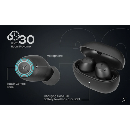 Volkano X VXT200B True Wireless Earphones with Hybrid Active Noise Cancelling