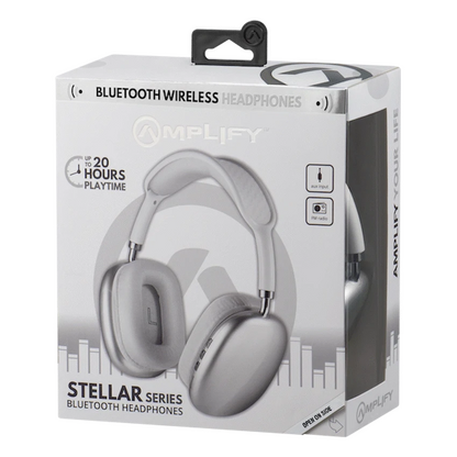 Amplify Stellar Series Bluetooth Headphones - White