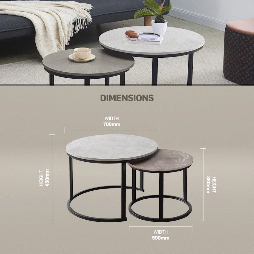 Nile Nesting Coffee Table Greyish