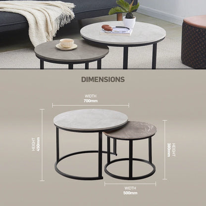 Nile Nesting Coffee Table Greyish