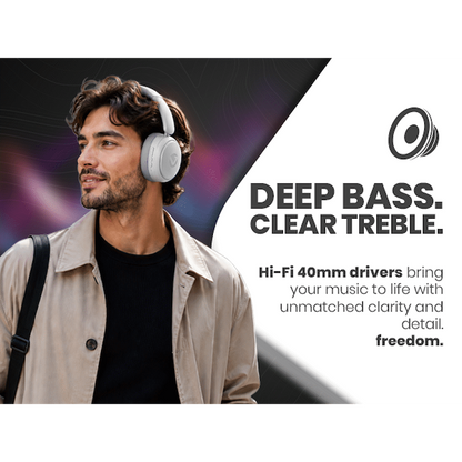 Volkano Lexi Bluetooth Headphone with ANC - Grey