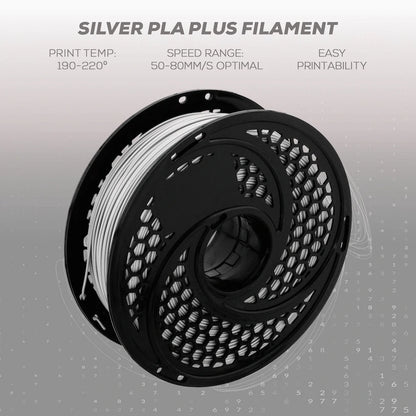 SA Filament PLA Plus Chrome Filament 1kg - Silver
