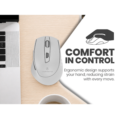 Volkano Chrome Series Wireless Mouse - Gray