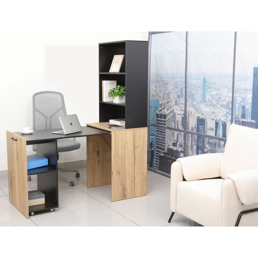 Adaptive Desk, With  Bookshelf