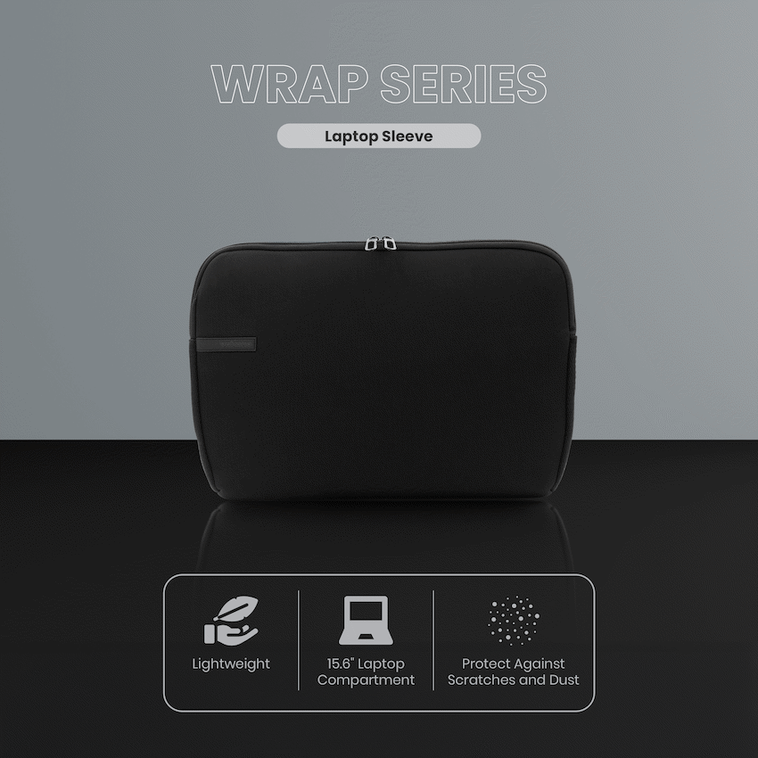 Volkano Wrap Series Laptop Sleeve 15.6" - Black