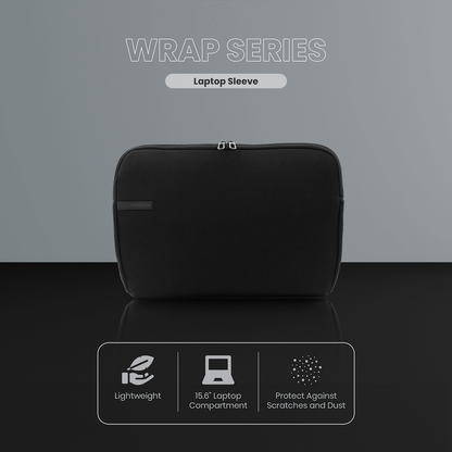 Volkano Wrap Series Laptop Sleeve 15.6" - Black