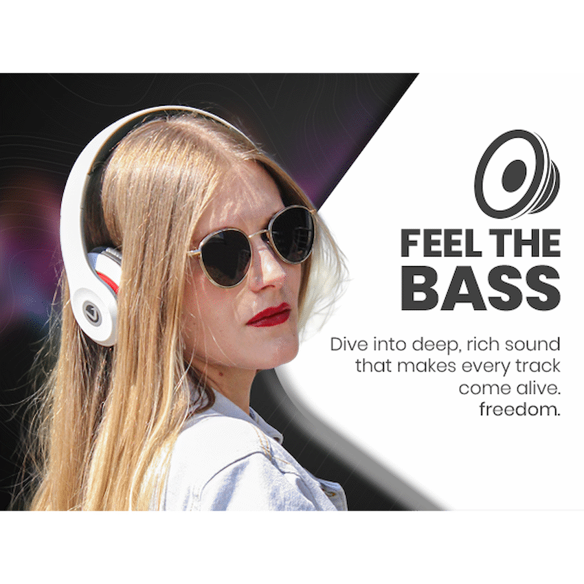 Volkano Falcon Series Headphones with Microphone - White