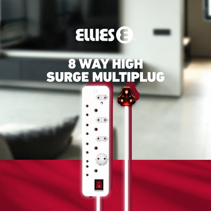 Ellies 8-Way High Surge Multiplug 0.5m
