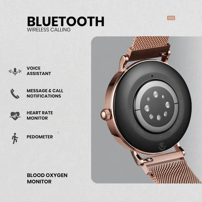 Volkano Valencia Series Ladies Smart Watch - Rose Gold