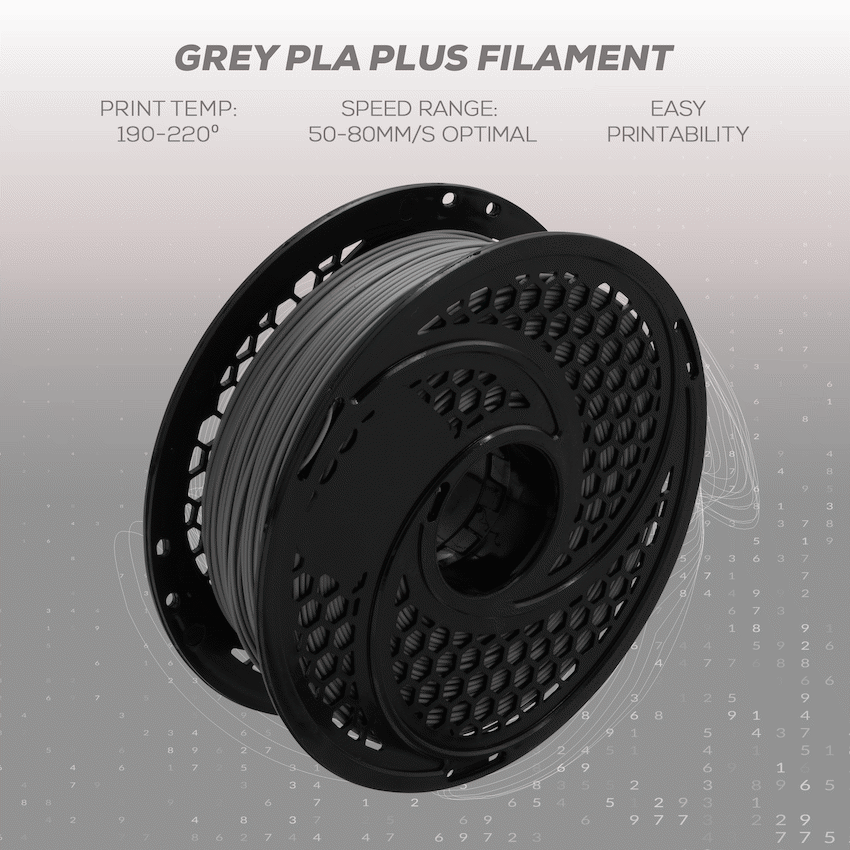 SA Filament Silk PLA Plus Gloss Filament 1kg - Grey