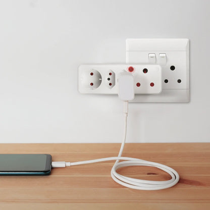 Ellies 4-Way Surge Adaptor with Schuko - WT