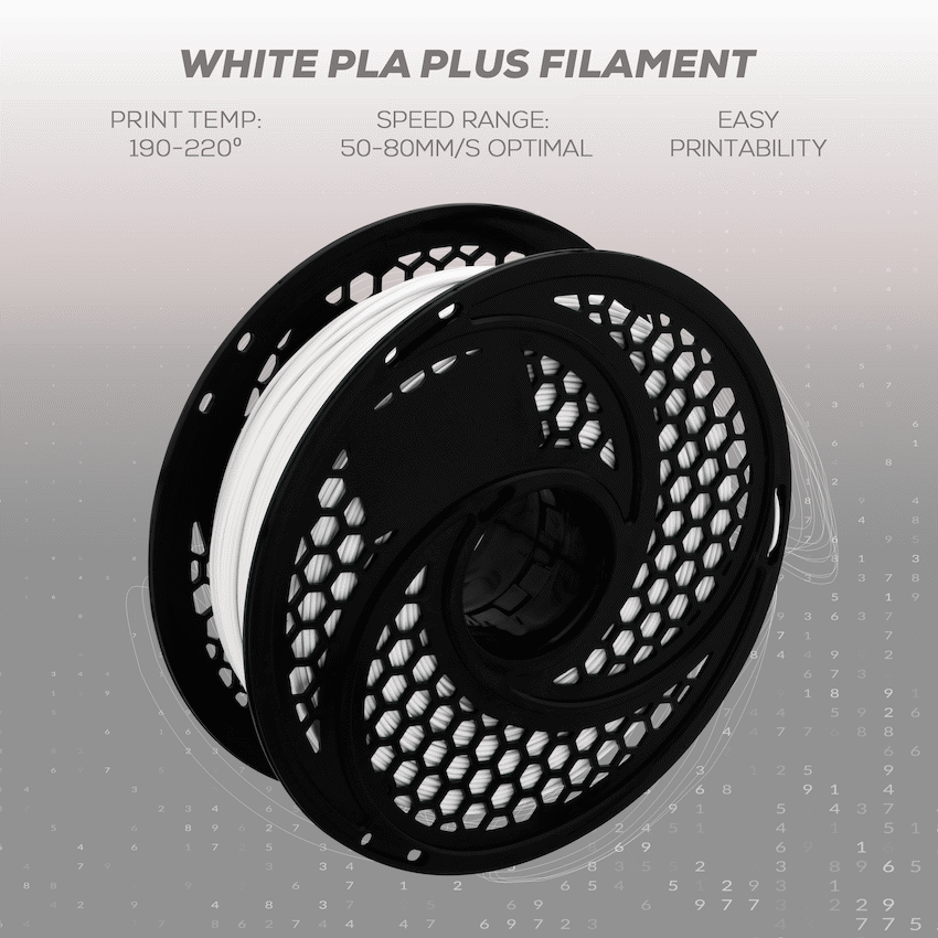 SA Filament Silk PLA Plus Gloss Filament 1kg - White