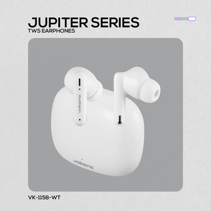 Volkano Jupiter Series TWS Earphones - White