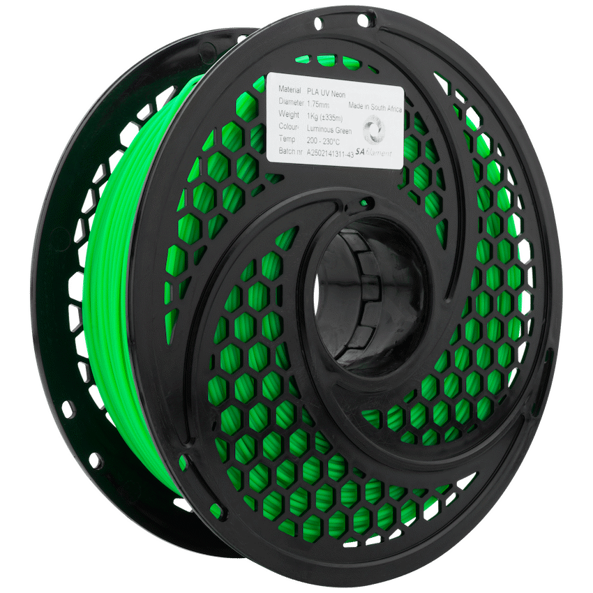 SA Filament PLA UV Neon Filament 1kg -  Luminous Green