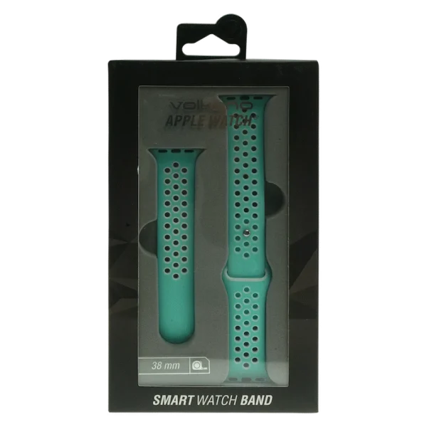 Volkano Smart Watch Band Sport Silicone Iwatch 38Mm Light Blue And White Sl - Everyday Elektronics South Africa