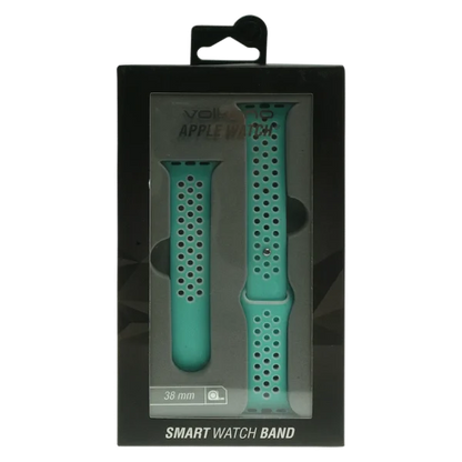 Volkano Smart Watch Band Sport Silicone Iwatch 38Mm Light Blue And White Sl - Everyday Elektronics South Africa