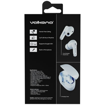 Volkano Jupiter Series TWS Earphones - Pastel Blue