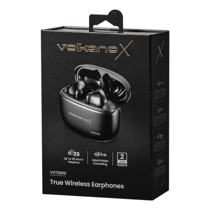 VolkanoX VXT200S Hybrid ANC TWS Earphones - Black