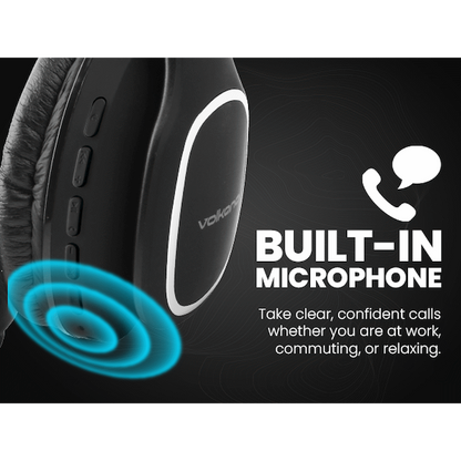 Volkano Phonic Series Bluetooth Full Size Headphones - Black