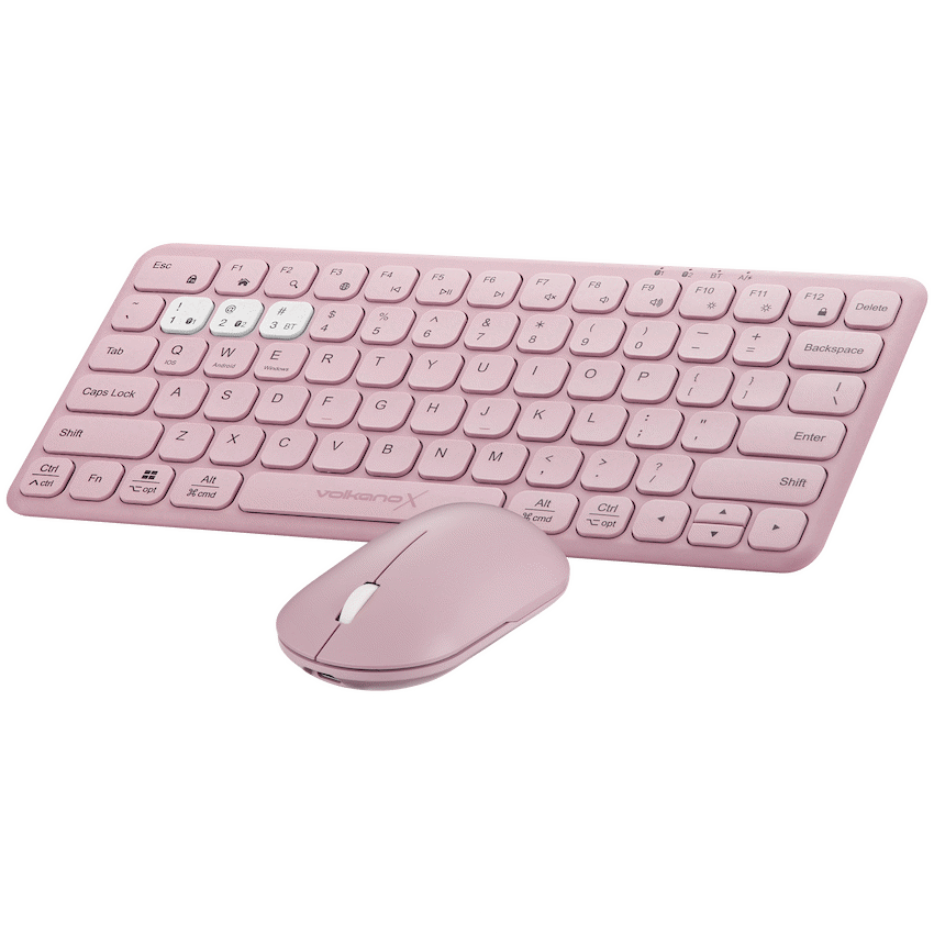 VolkanoX Blaze Bluetooth Wireless Keyboard and Mouse Combo - Rose