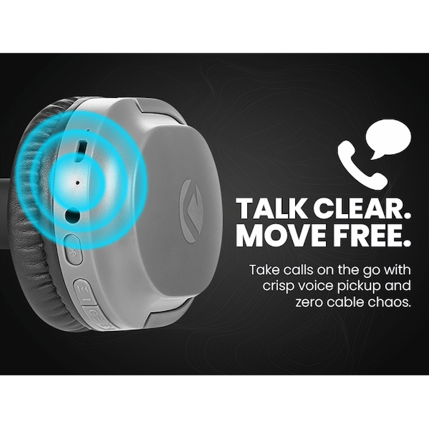 Volkano Pebble Series Bluetooth Headphones - Dark Grey