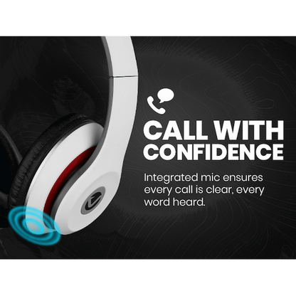 Volkano Falcon Series Headphones with Microphone - White