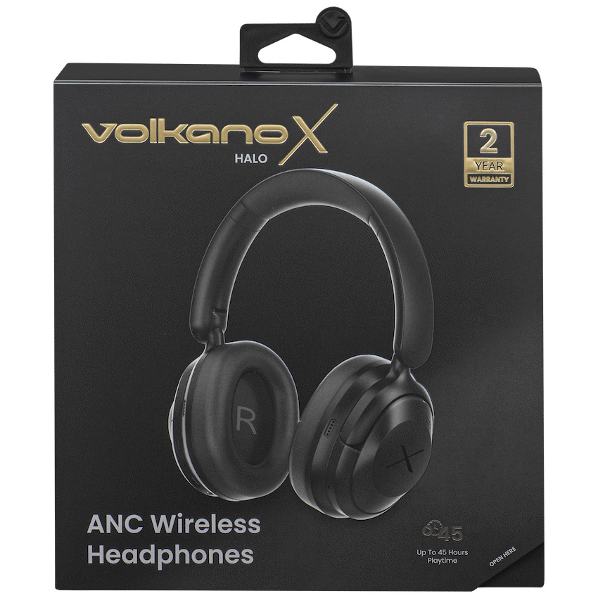 VolkanoX Halo ANC Bluetooth Headphone - Black