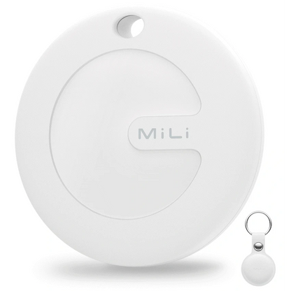 MiTag Apple-Compatible Tag with Leather Keychain Accessory - 1 Pack