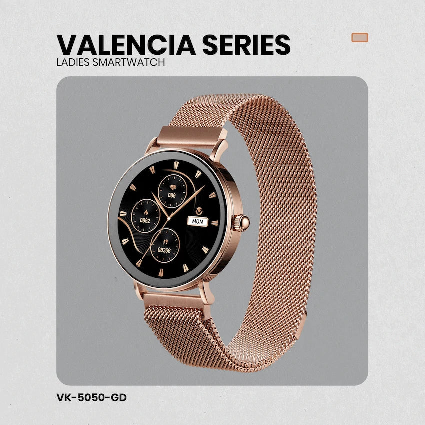 Volkano Valencia Series Ladies Smart Watch - Rose Gold