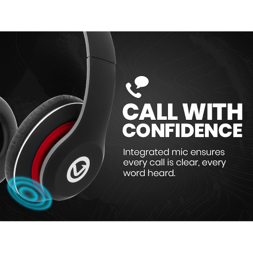 Volkano Falcon Headphones with Microphone - Black