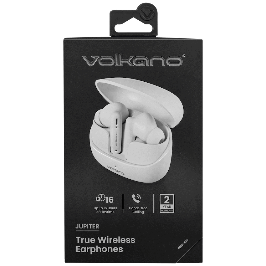 Volkano Jupiter Series TWS Earphones - White