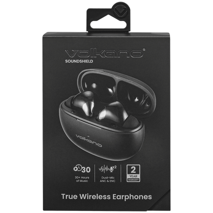 Volkano Soundshield TWS Earphones with ANC & ENC - Black