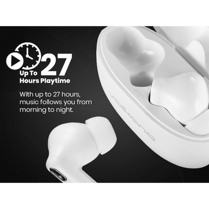 Volkano Pulse Series True Wireless Earphones with Charging Case - White