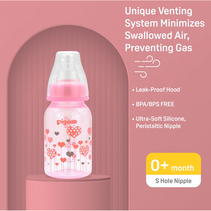 Pigeon Flexible Bottle STD Neck - Pink - 120ml