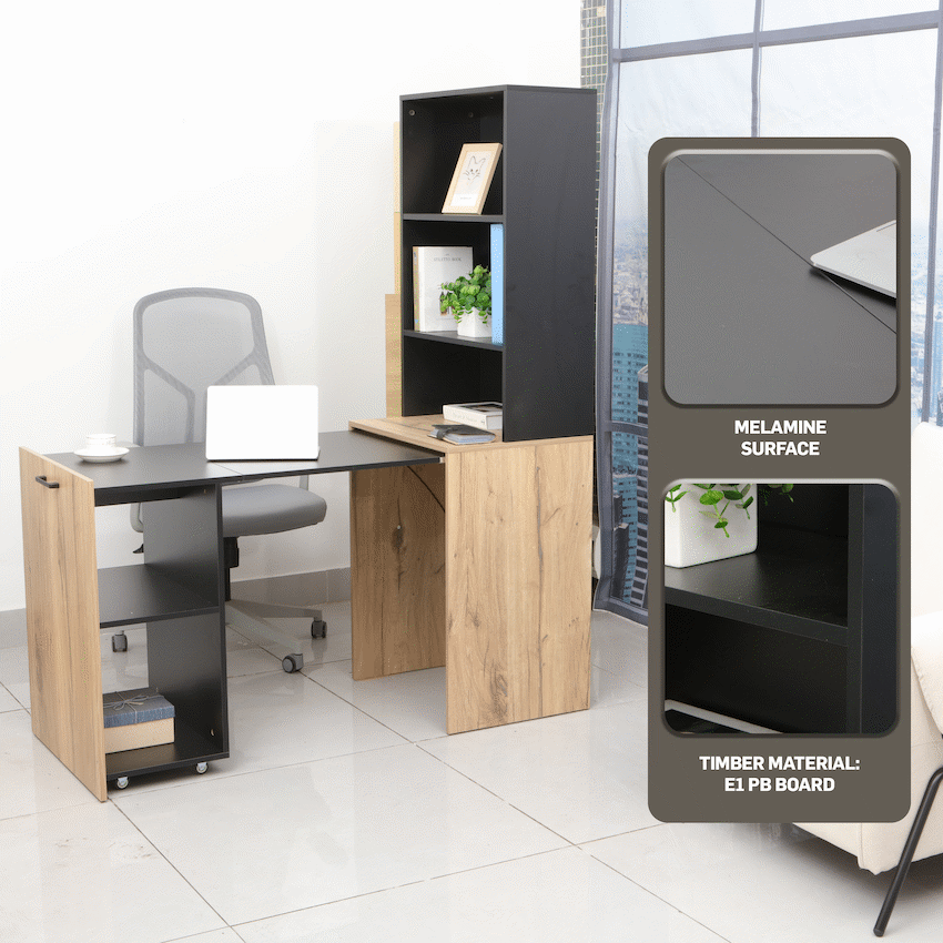 Adaptive Desk, With  Bookshelf