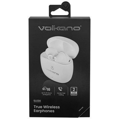 Volkano Sleek Series TWS Earphones - White