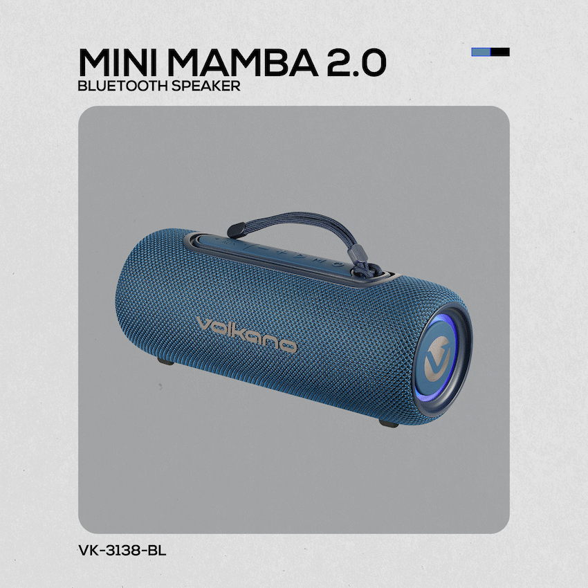Volkano Mini Mamba 2.0 Series Bluetooth Speaker - Blue