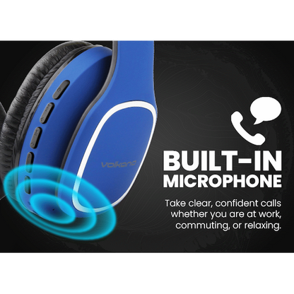 Volkano Phonic Series Bluetooth Full Size Headphones - Blue