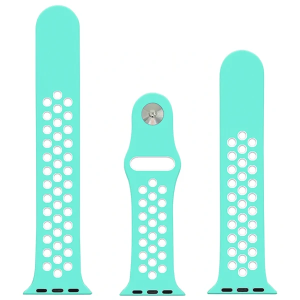 Volkano Smart Watch Band Sport Silicone Iwatch 38Mm Light Blue And White Sl - Everyday Elektronics South Africa