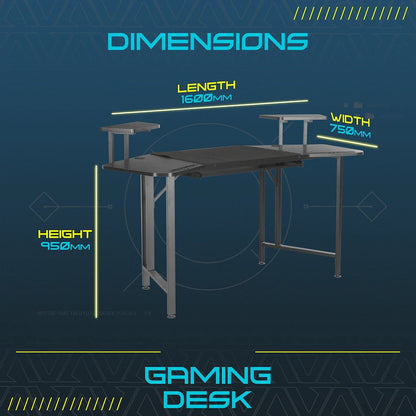 VX Gaming Saturn Gaming desk - with Desk Mat