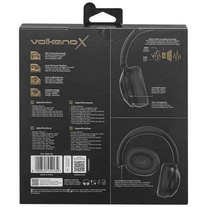 VolkanoX Halo ANC Bluetooth Headphone - Black