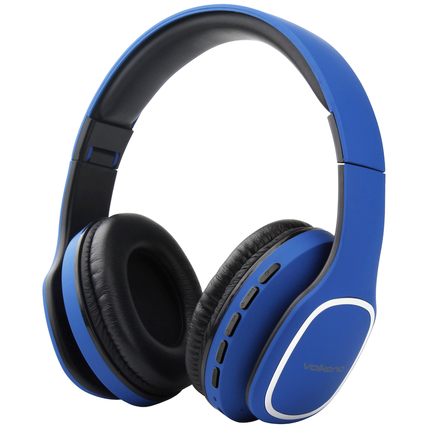 Volkano Phonic Series Bluetooth Full Size Headphones - Blue