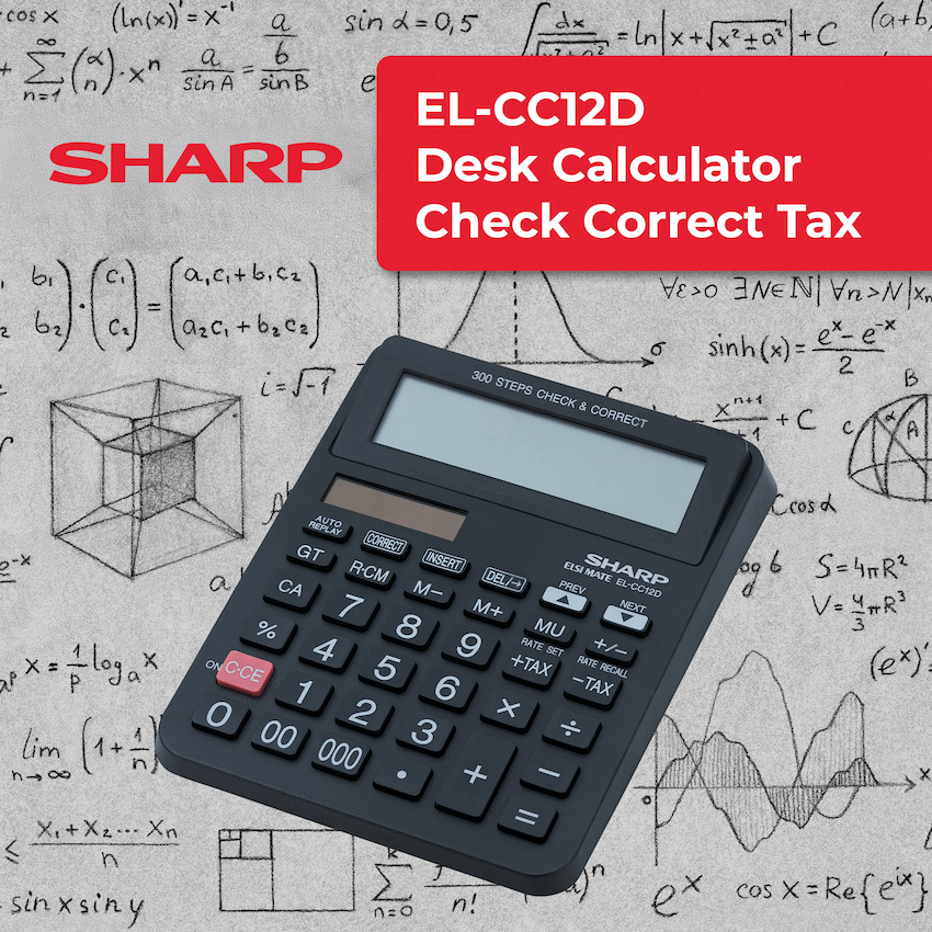 Sharp EL-CC12D Desk Calculator - CheckCorrect Tax