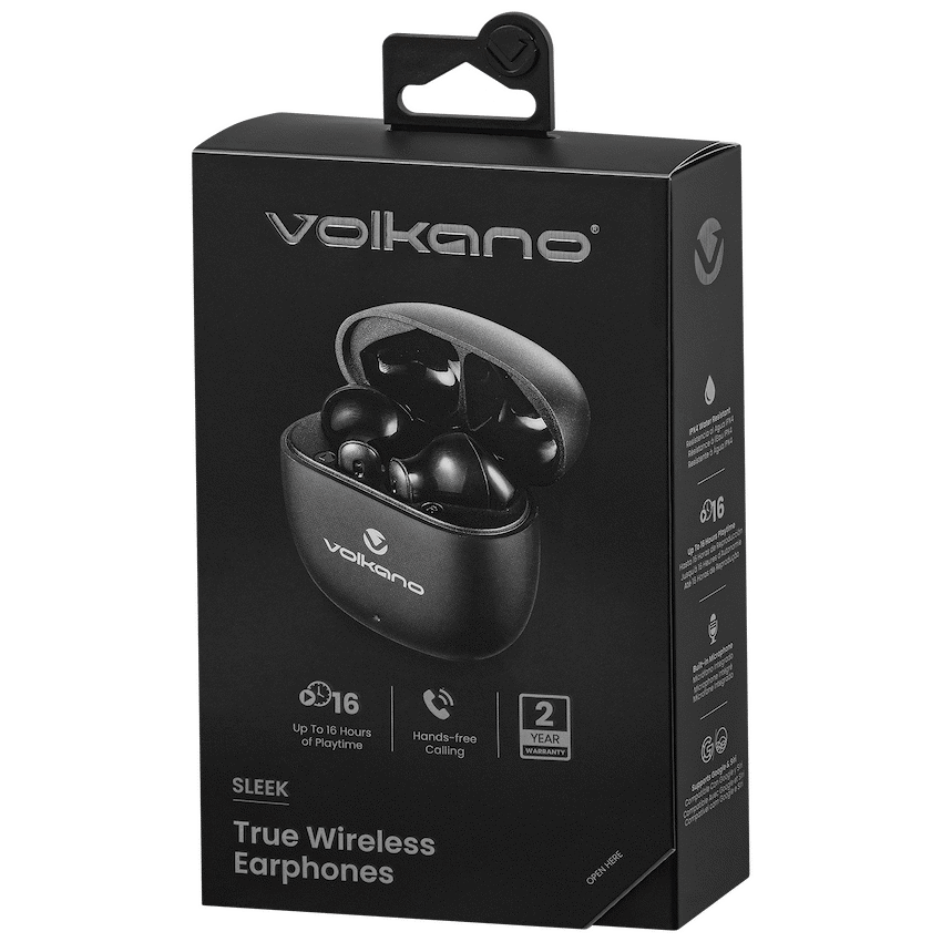 Volkano Sleek Series TWS Earphones - Black